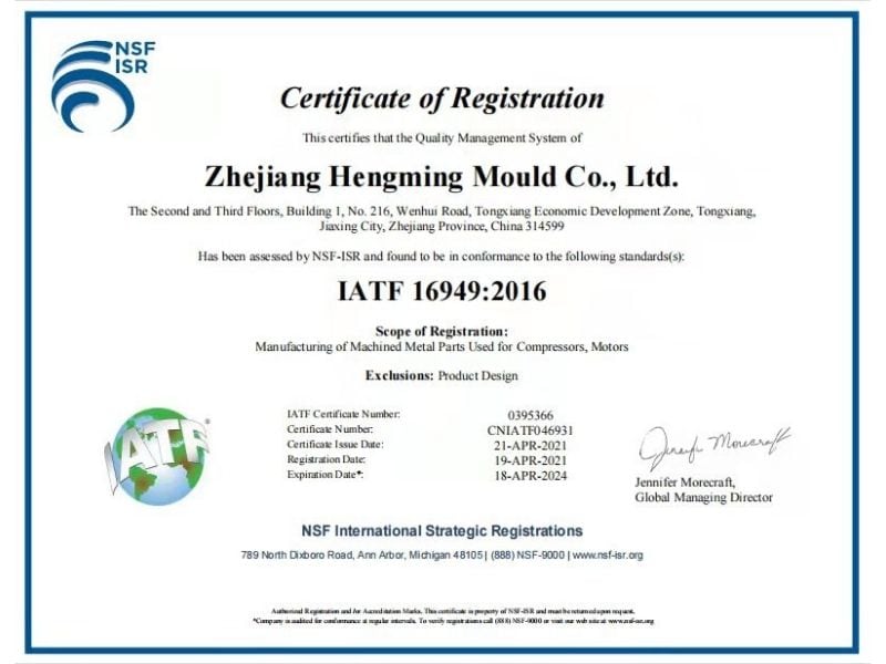 certificat qualité HMaking