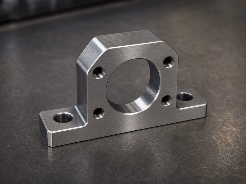 fraisage CNC d’un support en acier