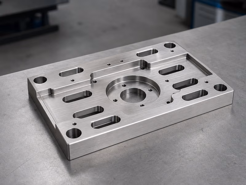 fraisage CNC d’une pièce en inox