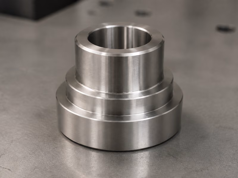 échantillon usiné pour validation de nuance inox