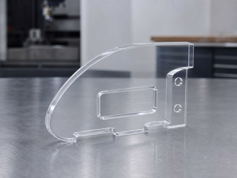 pièce transparente usinée en PMMA