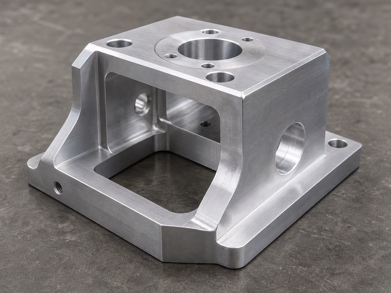 pièce aluminium fraisée avec poches et trous