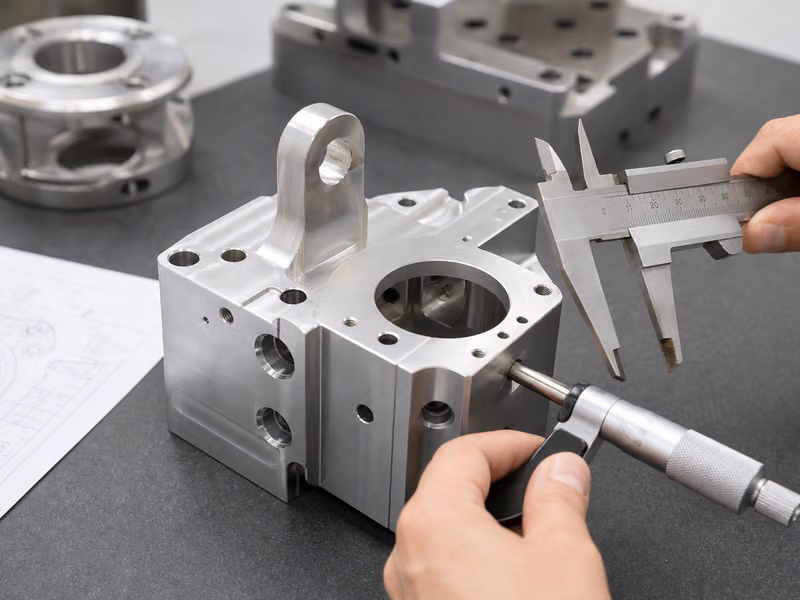 contrôle dimensionnel du prototype usiné CNC