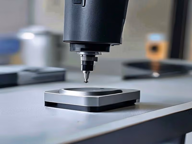 contrôle qualité d'une pièce usinée CNC avec rapport dimensionnel et mesure CMM