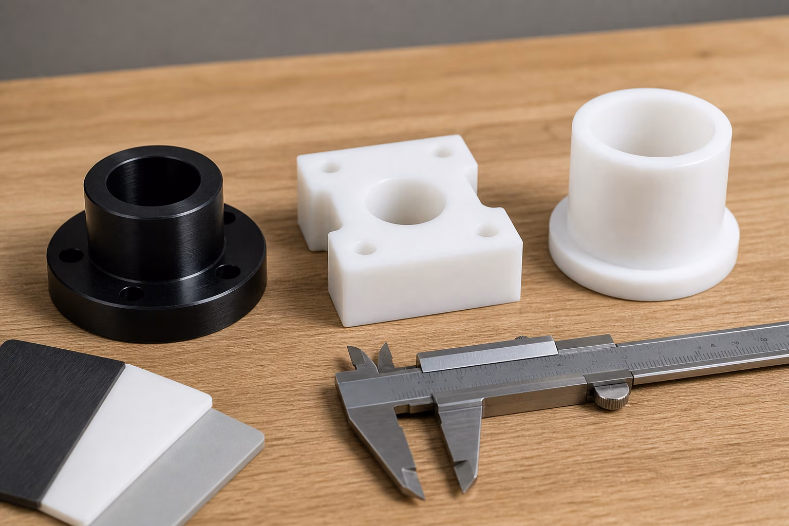 usinage plastique POM PTFE delrin et comparaison de finitions