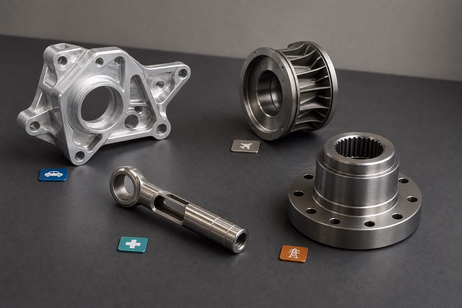 pièces usinées CNC par secteur automobile aéronautique médical énergie
